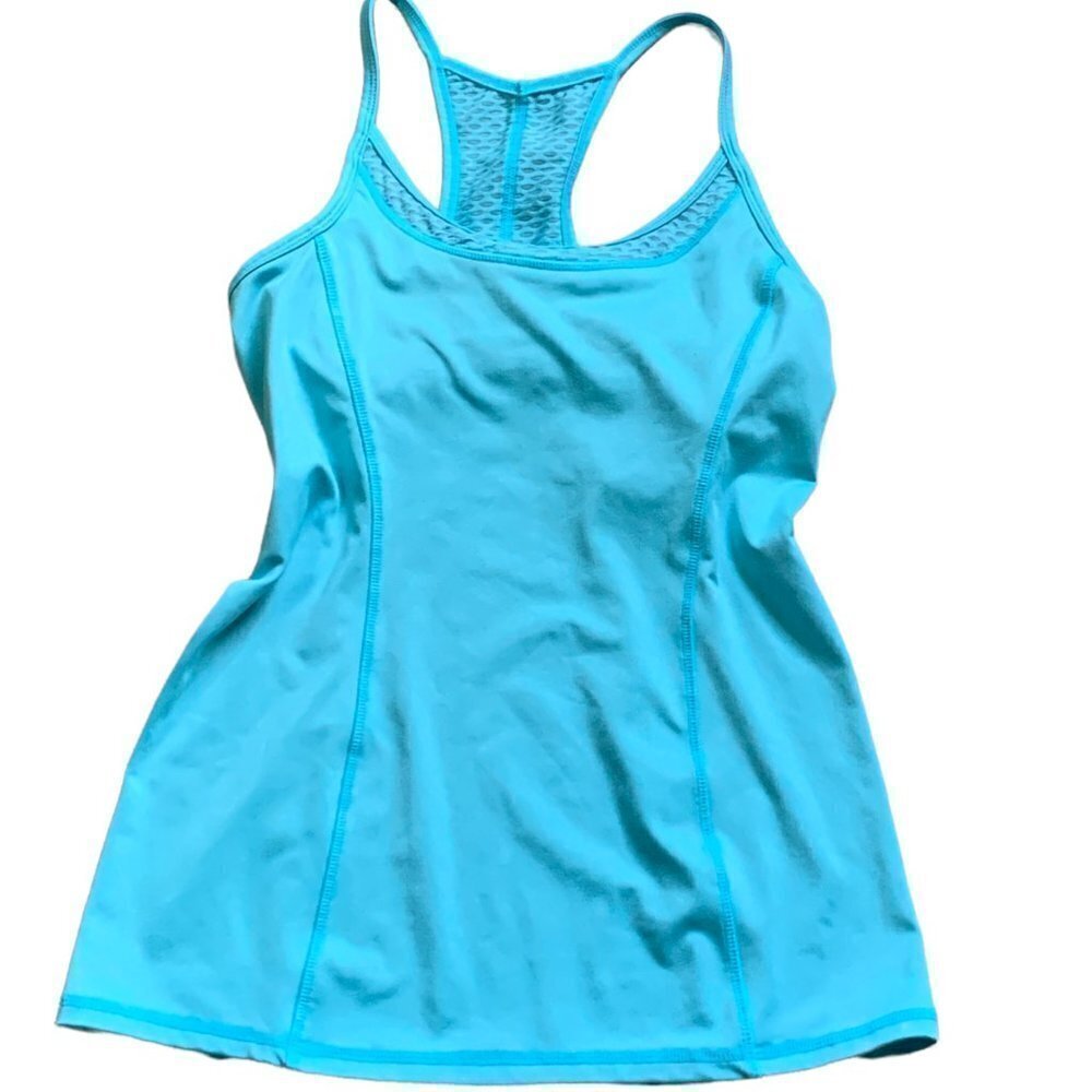 Kyodan Athletic‎ Activewear Gym Yoga Tank Top Bra Shelf Turquoise XS Blue 60N